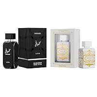 Lattafa Perfumes Hayaati for Unisex Eau de Parfum Spray, 3.4 Ounce & LATTAFA BADE'E AL OUD HONOR & GLORY 3.4 EAU DE PARFUM SPRAY