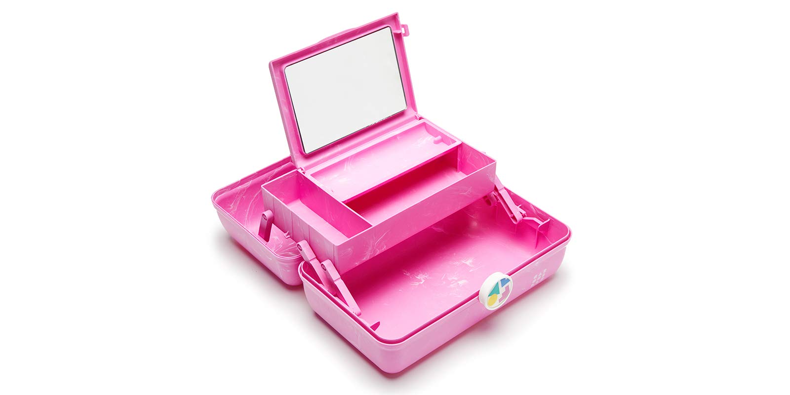 Caboodles On-The-Go Girl Retro Case, Bubblegum Marble , 13.38x8.88x6.5 Inch (Pack of 1)
