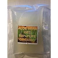Aloe Vera Gel 100% Pure Natural (Unprocessed) Organic, no additives, chemicals, thickeners or water added. Just pure aloe vera (4 oz)