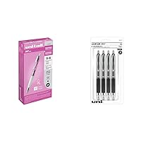uni-ball 207 Pink Ribbon Retractable Gel Pens, Medium Point (0.7mm), Black, 12 Count & 207 Retractable Gel Pens, Medium Point (0.7mm), Black, 4 Count
