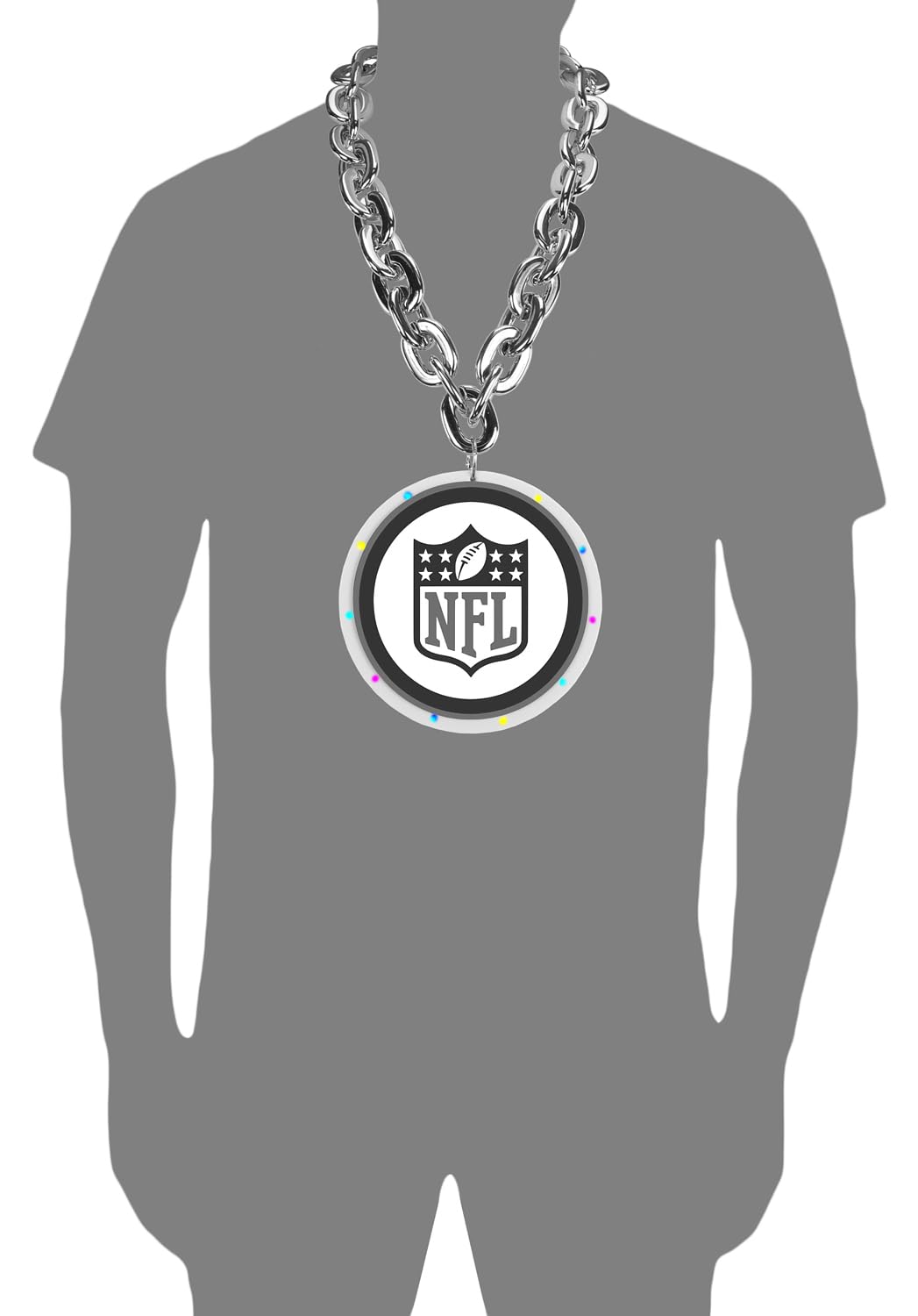 FOCO NFL Unisex-Adult NFL Team Logo Fan Team Light Up Chain