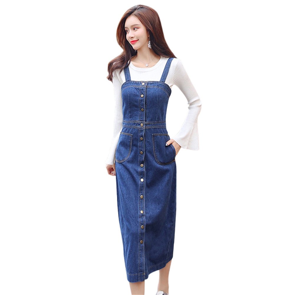 Straight Leg Tailored Jumpsuit with Layered Skirt
