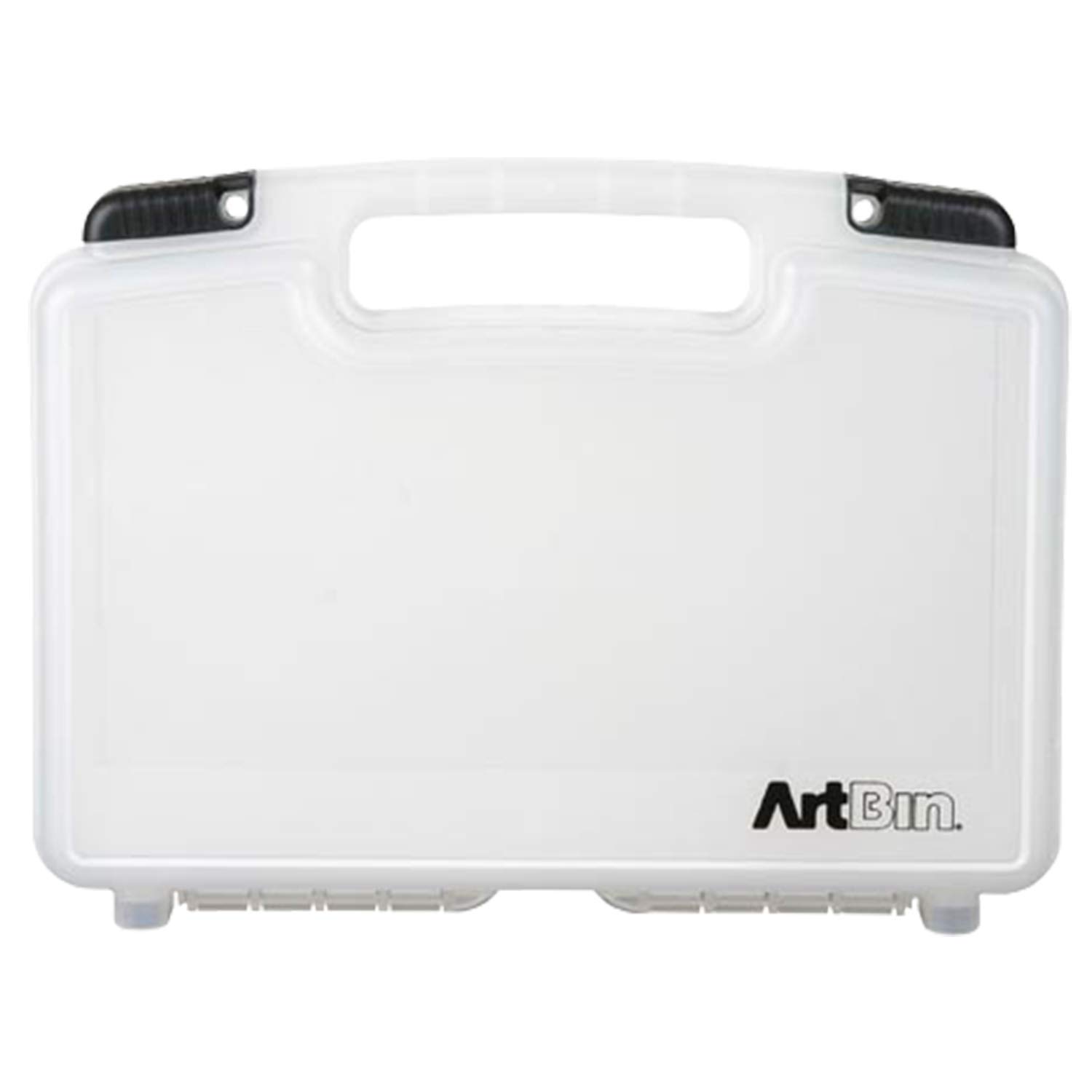 ArtBin 8014AB 14 Inch Quick View Carrying Case - 14 in. x 3.375 in. x 10.25 in., Lockable Art and Craft Supply Storage with Latches and Handles, Portable, Clear