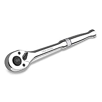 DURATECH 1/2-Inch Drive Ratchet, 90-Tooth Quick-release Ratchet Wrench, Reversible, Chrome Alloy Made, Full Polished, Gifts for Men Gifts for Women Gifts for Dad
