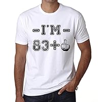 Men's Graphic T-Shirt 84 Years I'm 83 + A Middle Finger 84th Birthday Anniversary 84 Year Old Gift 1940 Vintage