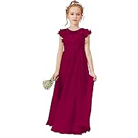 Flower Girl Dresses Applique Sleeveless Chiffon Sweet Kids Birthday Party Pageant Gowns Weddings Prom Dress