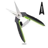 WORKPRO Pruning Shears,6.25'' Gardening Hand Scissors with Sheath,Stainless Steel Straight Blade Hand Pruner for Precision Pruning and Trimming