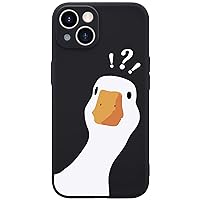 Funny Duck Phone Case for iPhone 12 Duck Case Cover Liquid Silicone Soft Gel Rubber Anti-Scratch Durable Girly Women Phone Case Microfiber Lining Protective Cover w/Cute Design