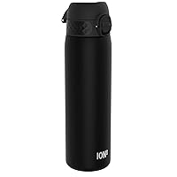 Water Bottle, 500 ml/18 oz, Leak Proof, Easy to Open, Secure Lock, Dishwasher Safe, BPA Free, Hygienic Flip Cover, Carry Handle, Fits Cup Holders, Easy Clean, Odor Free, Carbon Neutral