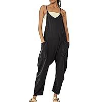 Casual Jumpsuits Sleeveless Summer Rompers loose Overalls Y2K Baggy Spaghetti Strap Jumpers With, S-5XL
