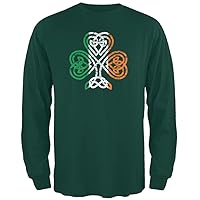 Old Glory St. Patricks Day - Shamrock Celtic Knot Forest Adult Long Sleeve T-Shirt