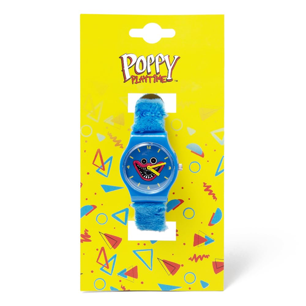 Poppy Playtime - Huggy Wuggy Wrist Watch (Adjustable Watch w/Fuzzy Fur Straps)
