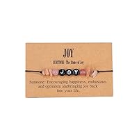 Natural Stone Healing Crystal Amethyst Bracelet Beaded Adjustable Braid String Rope Gemstone Handmade Spiritual Wish Card for Couples Friendship Relief Reiki Yoga Jewelry