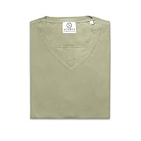 Men's V-Neck Stretch T-Shirt - Green