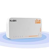 5G Router, NSA/SA 2.5Gbps 5G Mobile Wireless WLAN Router, KuWFi Gigabit DualBand 5G Modem, AX3600 Pocket WiFi 6 Router with Ethernet RJ45 Port, 32 Devices, 4000 mAh Battery, Travel or Home WiFi