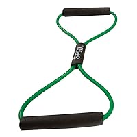 SPRI Ultra Toner Figure 8 Resistance Band with Padded Handles great for Stretch, Exercise, Fitness Training, Yoga, Resistance Weights, Therapy, Gym or Home Workout Equipment (Light Resistance 10lbs.)