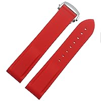 RAYESS Waterproof Silicone Watch Band For Omega Comas Strap Meidus Rudder Rubber Watch Strap 22mm