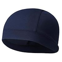 Navy Blue Dome Hat - Spandex Wave Builder Du-rag Cap