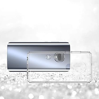 RKINC Case for Motorola Moto G7, Reinforced Corners Soft Cushion TPU Bumper + Hybrid Crystal Clear Rugged Hard Transparent Cover for Motorola Moto G7
