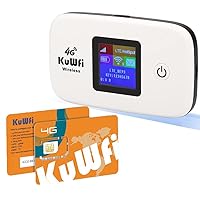 KuWFi Mobile WiFi Hotspot and 2GB Prepaid 4G LTE SIM Card