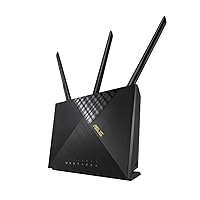 Asus 4G-AX56 AX1800 CAT. 6 4G-AX56, Wi-Fi 6 (802.11ax), W126476687 (4G-AX56, Wi-Fi 6 (802.11ax), Dual-Band (2.4 GHz / 5 GHz), Ethernet LAN, 5G, Black, Tabletop Router)