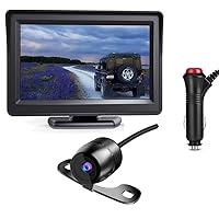 Backup Camera System for Car with 4.3 Inch Monitor Back up Camera with Truck Reverse Camera Rear View IP69 Waterproof Plug-Play Reversing Camera Safe Parking