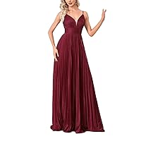 Women V-Neck Evening Dress A-Line Floor-Length Gown Backless Prom Party Maxi Cocktail Vestidos