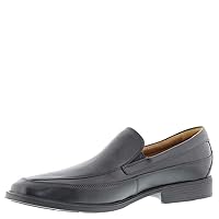 Clarks Mens Free Slip-On Loafer, Black Leather, 8.5 W