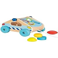 Goki 58718 Box Shapes- Drag car Baby Balls, Multi-Coloured (Multi-Coloured)