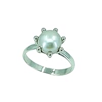 Navya Craft Freshwater Pearl 925 Sterling Silver Women Ring Boho Jewelry Sizes 4 to 13 Christmas Anniversary Birthday Valentine Day Gift wife her mother