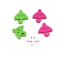 Price per 10 Pieces Sewing Sew On Buttons AD1 Mixed Umbrella for clothes in bulk wood Crafts Boutons
