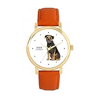 Border Terrier Dog Watch 38mm Case 3atm Water Resistant Custom Designed Quartz Movement Luxury Fashionable