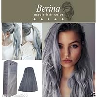 Berina No A21 Permanent Color Hair Dye Cream Unisex - Light Grey Punk