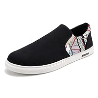 Man a Leather Loafers Canvas Casual Shoes in Summer