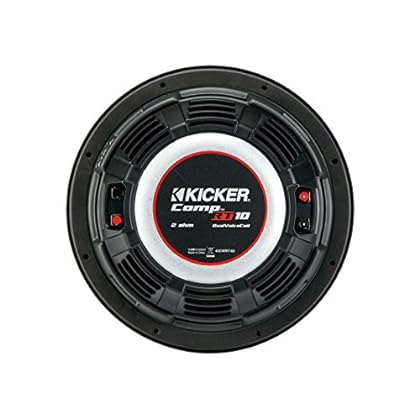 KICKER CompRT10 10-Inch (25cm) Subwoofer, DVC, 2-Ohm, 400W