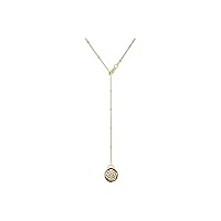Alex and Ani PC19ENNB04G,New Beginnings 21 in. Adjustable Lariat Necklace,14kt Gold Plated,Black, Necklace
