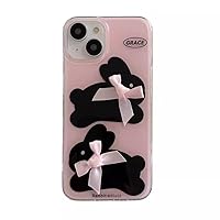 Mamarmot for iPhone 13 Pro Case Cover Aesthetic Pink Grace Bowknot Rabbit Bunny Case Cute 3D Cartoon Shockproof Protective Hard Back Cover for Women Girls for iPhone 13 Pro (for iPhone 13 Pro)