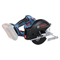 Bosch Professional Cordless Circular Saw GKM 18V-50 (Faster Work Progress, Limited Sparks and Chips, Without Batteries and Charger, in Cardboard Box)