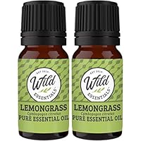 Wild Essentials Lemongrass 100% Pure Essential Oil 2 Pack - 10ml, All Natural, No additives
