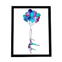 Carried away- Hoop yoga/Lyra - Fine Art watercolor print - Lyra gift - Lyra ballon - Aerialist gift - Aerialist art - Aerial balloon