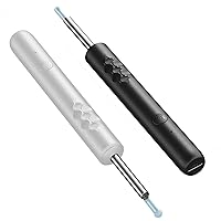 Ear Wax Removal Tool, Ear Cleaner with 3 Ear Cleaning Kits, Black, White White