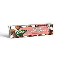 Dabur Herbal Toothpaste - Oral Care with All Natural, Fluoride-Free Formula & Healthy Toothpaste Bliss- Infused Brilliance for a Naturally Fresh Breath - Ignite Your Smile's Radiance Naturally - Clove