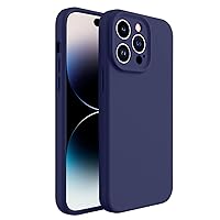 Ultra Thin Case for iPhone 15 Pro Max/15 Pro/15 Plus/15, Premium Liquid Silicone Case with Screen Camera Lens Protection Soft Non Yellowing Cover,Blue,15 6.1''