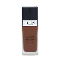 Liquid Norrsken Foundation - Silky Smooth Coverage - Luminous, Dewy Finish for Dry and Dull Skin - Water Resistant and Vegan Makeup - 224 Hilda - Neutral Medium Brown - 1.01 oz