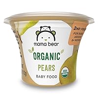 Amazon Brand - Mama Bear Organic Baby Food, Pears, vegetarian, 4 ounce (Pack of 12)
