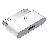 Lightning Female to 30-Pin Adapter, Apple MFi Certified 8-Pin Female to 30 Pin Male Connector iPhone Charging Sync Adapter for 30 Pin Docking Stations Compatible with iPhone 4/4s/iPad/iPod Touch