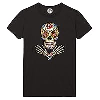 Day of The Dead Sugar Skull Hands Printed T-Shirt