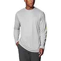 Men's Terminal Tackle PFG Destination Long Sleeve, Cool Grey/Oregon, Small