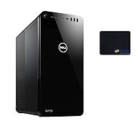 Dell XPS 8930 Tower Desktop, Intel Core i7-9700, 16GB DDR4 Memory, 2TB Hard Disk Drive, WiFi, HDMI, Wired Keyboard/Mouse, KKE Mousepad, Black, Windows 10 (Renewed)