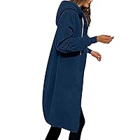 Long Sleeve Overcoat Tunic Women'S Trench Coats Full Zip Light Breathable Jacket V Neck Loose Hoodies Sweatshirt